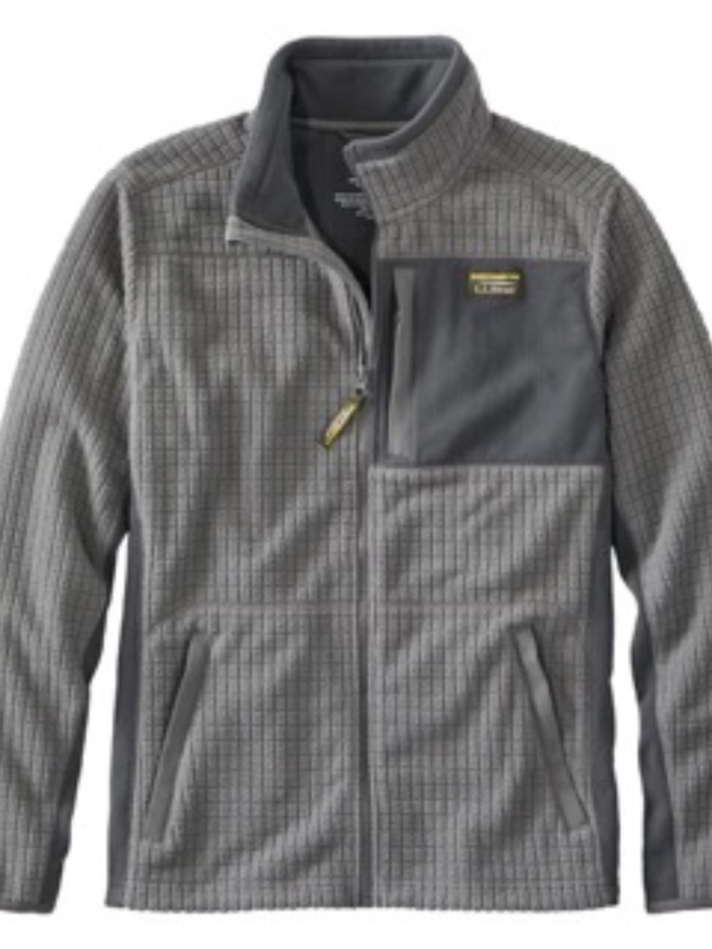 L.L. Bean Men’s Mountain Classic Windproof Fleece Jacket Full-Zip Gray Large L